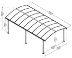 Tettoia in policarbonato Arcadia Palram - Canopia 3,6 x 6,4 m - immagine 18
