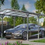 2,85x5,05m Tettoia per auto, antracite