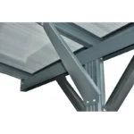 Doppia tettoia per auto in alluminio antracite e policarbonato 6mm X-METAL - immagine 6
