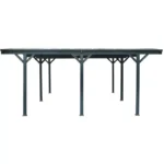 Doppia tettoia per auto in alluminio antracite e policarbonato 6mm X-METAL - immagine 13