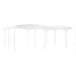 Doppia tettoia per auto in alluminio laccato bianco e policarbonato 6mm X-METAL - immagine 7