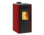 Stufa a pellet ventilata Invicta Burano Wi-fi Plus 8 kW rosso
