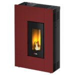 Stufa a pellet CADEL Spirit 5 ad aria 5,2 kW - con wifi ROSSO