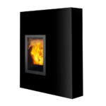 Stufa a pellet Edilkamin Blade2 12 Up bordeaux 12 kW aria canalizzabile wifi - immagine 3