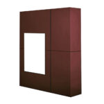 Stufa a pellet Edilkamin Blade2 12 Up bordeaux 12 kW aria canalizzabile wifi - immagine 4