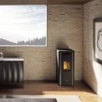 Stufa a pellet EK63 METRO110+ - gruppo Edilkamin -  10,5 kW ad aria canalizzata Nero - immagine 2