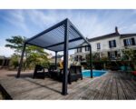 Pergola bioclimatica in alluminio 3630 antracite 360x300 cm - immagine 2