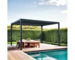 Pergola bioclimatica in alluminio 3630 antracite 360x300 cm - immagine 5