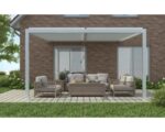 Pergola bioclimatica Calicantus Wall bianco 400x300x230 cm