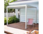 Pergola bioclimatica in alluminio Topeka 300x300 cm bianco