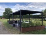 Pergola bioclimatica in alluminio 3660 antracite 360x600 cm - immagine 2