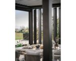 Parete laterale a lamelle per pergola Biohort 10x235x364 cm Grigio quarzo metall - immagine 5