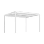 Pergola 3x4 bioclimatica autoportante bianca con LED solare - Eden