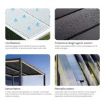 Pergola 3x4 bioclimatica autoportante bianca con LED solare - Eden - immagine 4