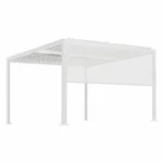 Tenda bianca 4m per pergola con telecomando incluso alzata automatica