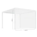 Tenda bianca 4m per pergola con telecomando incluso alzata automatica - immagine 4