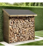 Legnaia da esterno in legno habrita "rb 18869" 188x86x187 cm - immagine 2