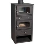 Stufa a Legna e Carbone con Forno in Acciaio 10,9 - 14 kW Ischia Con Termometro e Regolazione Aria Primaria e Secondaria - immagine 2