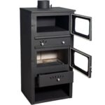 Stufa a Legna e Carbone con Forno in Acciaio 10,9 - 14 kW Ischia Con Termometro e Regolazione Aria Primaria e Secondaria - immagine 3