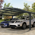 Tettoia per auto doppia combinata in policarbonato Arizona - M 4,95 x 5,77 m Palram - Canopia