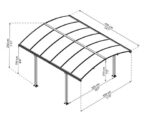 Tettoia in policarbonato Arcadia Palram - Canopia 3,6 x 4,3 m - immagine 10